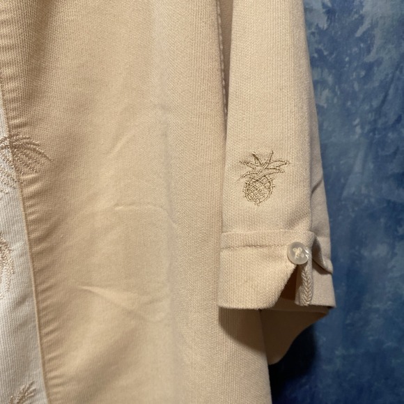 Cubavera Hawaiian Havana Shirt Polyester Rayon Short Sleeve Mens Size XL - Picture 3 of 5